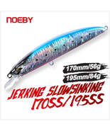 Noeby Minnow Fishing Lure 170mm 56g 195mm 84g Jerking Bait Slow Sinking ... - £7.00 GBP+