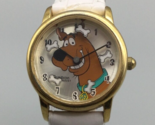 Vtg Armitron Scooby-Doo Watch Women 26mm Gold Tone White Band New Batter... - £23.48 GBP