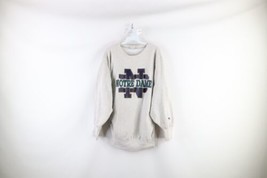 Vtg 90s Champion Reverse Weave Mens XL Notre Dame University Sweatshirt Gray USA - £116.77 GBP