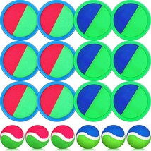 Kids Toys Toss And Catch Game Set 12 Paddles 6 Balls Beach Game Outdoor Ball Spo - £39.79 GBP