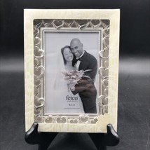 Fetco 4x6 Open Silver Hearts w/ Faux Diamonds Metal Picture Frames - $9.49