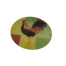 New Cooking Concepts Glass Cutting Board Rooster Round 7.75 in - £6.95 GBP