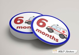 EMS Ambulance Bodysuit monthly baby stickers - £6.33 GBP