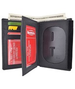 RFID Blocking Genuine Cowhide Leather Badge RFID Wallet for Firefighters... - $27.15 CAD