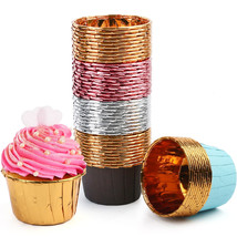 50Pcs Baking Cups Foil Cupcake Liners Standard Size Baby Shower Happy Bi... - $19.99