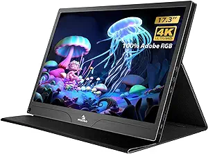 4K Portable Monitor 17.3 Inch, 400 Nits, Freesync, 100% Adobe Rgb, Hdr I... - $926.99