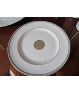 Compatible with Royal DOULTON Oxford Gray Salad Plates 8&quot; Center Gold/Gr... - £23.06 GBP