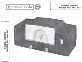 1956 Ge General Electric 465 Tube Am Radio Receiver Photofact Manual 466 467 Vtg - £7.95 GBP