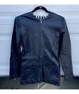 VTG Compagnie Internationale Limited Express Leather Jacket Black &amp; Whit... - $89.09