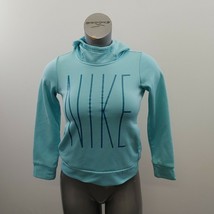 Nike Hoodie Girls Size Medium Blue Long Sleeve Hooded Sweatshirt Polyester - £10.89 GBP