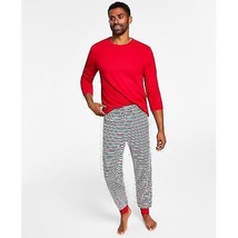 Matching Mens Thermal Waffle Holiday Stripe Mix It Pajama Set - £11.04 GBP