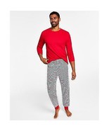 Matching Mens Thermal Waffle Holiday Stripe Mix It Pajama Set - £10.90 GBP