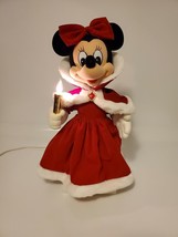 Disney Santas Workshop Minnie Lighted Musical Figurine Original Box Test... - $140.24