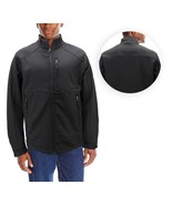 Men&#39;s Water Resistant Softshell Fleece Lined Black Stand Collar Zip Up J... - $813.86 MXN