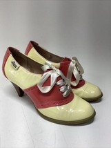 Rachel Antonoff x Bass womens heeled saddle shoes Cream/Pink Size 7.5 N - £60.31 GBP
