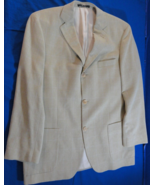 3 BUTTON DESIGNER HUGO BOSS GUABELLO CREME SUIT JACKET 42R / 42 REGULAR - $872.81 MXN