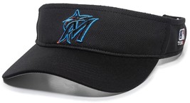 Miami Marlins MLB OC Sports Black 2019 Golf Sun Visor Hat Cap Adult Adjustable - £13.29 GBP
