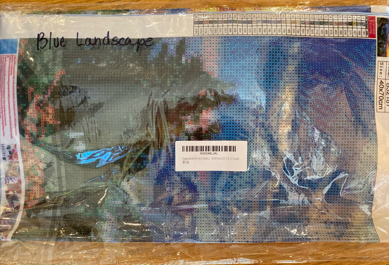5D Diamond Painting Kit 40 cm x 70 cm Blue Landscape NEW - $14.24