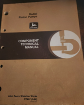 John Deere Component Tech Manual CTM7 Radial Piston Pumps OEM - $39.99