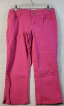 Glo Clothing Jeans Women Size 7 Pink Denim Cotton Flat Front Straight Leg Pocket - £7.50 GBP