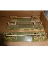 Lot 3 Vintage Prewar European O Scale Tin Litho RR Crossing Accessory Pa... - $44.55