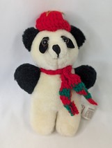 Applause Wooly Tree Trimmers Panda Plush Ornament 5 Inch 1987 Stuffed Animal Toy - $9.95