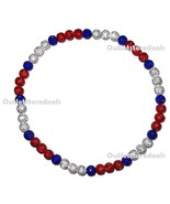 Texas Rangers Rhinestone Crystal Disco Ball Bead Beaded Baseball Necklace  - $19.79+