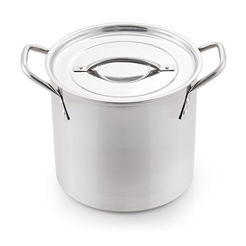 McSunley Medium N Cook Stockpot, 8 Quart, Silver Stainless Steel All Pur... - $32.62