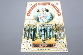 16&quot; Standard Screw Fastened Boots &amp; Shoes Metal Tin Sign - £11.23 GBP