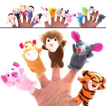 20-Piece Story Time Finger Puppets Set - Cloth Velvet Puppets - 14 Animals And 6 - £30.46 GBP