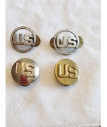 Vintage WW2 U.S. Military “U.S.” Army Letters Collar Insignia Pin ~ Lot ... - $313.66 MXN
