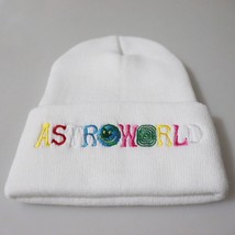 N knitted hat fashion astroworld pattern embroidery ski warm winter beanie skullies cap thumb200