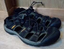 KEEN Mens Sz 11 Waterproof Black Sandals Hiking Closed Toe Fisherman Sho... - $37.43