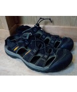 KEEN Mens Sz 11 Waterproof Black Sandals Hiking Closed Toe Fisherman Sho... - £29.45 GBP