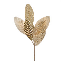 Artificial Metallic Leaf Pick Gold And Champagne 7 - £13.81 GBP