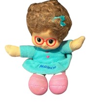 Vintage Fisher-Price Little People Maggie Plush Doll 2004 Pink Shoes Red... - $4.80