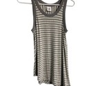 Cabi  Tank Top Size XS Side Out Asymmetrical  Striped White and Gray - $10.62