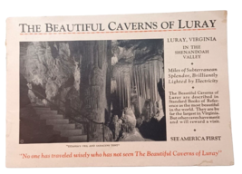 1930 - Beautiful Caverns Of Luray VA Tourist Book Marken &amp; Bielfeld Pub - £39.50 GBP