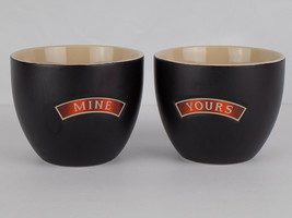 Set of 2 Bailey&#39;s Irish Cream Ceramic Bowls Mugs Cups Yours Mine Iced De... - £7.66 GBP