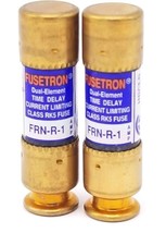 LOT OF 2 NEW COOPER BUSSMANN FRN-R-1 FUSETRON FUSES FRNR1 - £9.35 GBP