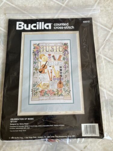 Bucilla Counted Cross Stitch Kit Celebration of Music Nancy Rossi Design 40512 - $23.36