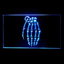 150086B Hand Grenade Skull Skeleton Death Equipment Display LED Light Sign - £17.67 GBP