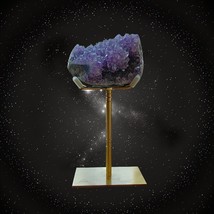 Brass Display Stand For Crystal Rocks &amp; Geodes. DIY Multi- Purpose &amp; Adj... - $49.00