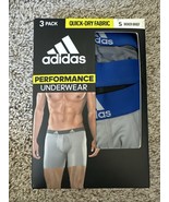 Adidas Performance Boxer Briefs Mens Small (3-Pack) Quick-Dry Onix/Black... - $31.42 CAD