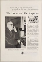 1952 Print Ad Bell Telephone System Doctor Talks on Antique Vintage Phone - $15.28