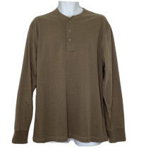 Old Navy Henley T Tee Shirt Top Mens size XL Long Sleeved Brown - £17.95 GBP