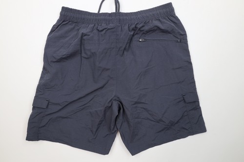 Vintage Reebok Mens Medium Faded Spell Out Above Knee Cargo Shorts Gray Nylon Item image 8