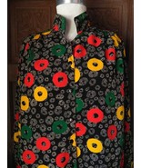 Vintage Yea Sin Fashion Multi Color Geometric Button Front L/S Blouse  S... - $27.76 CAD