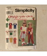 Vintage Simplicity SEWING Pattern Toddler Jumpsuit 9525 Design Your Own ... - $6.82 CAD