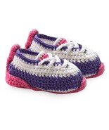 Jefferies Socks Baby Girls Hand Crocheted Tennis Shoe Bootie 1 Pair Pack - €13,88 EUR